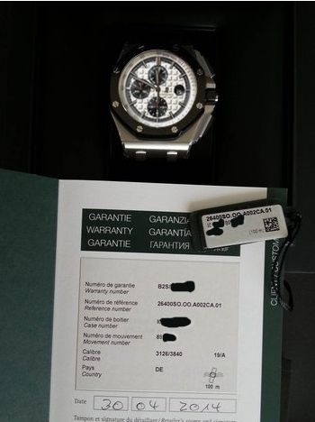 Audemars Piguet watch listing