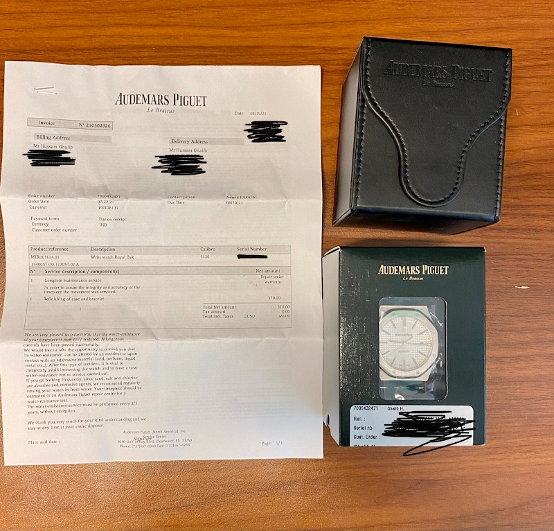 Audemars Piguet watch listing