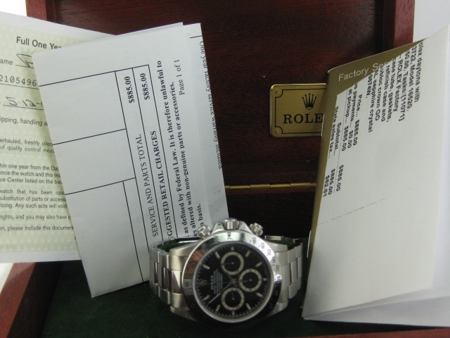 Rolex watch listing