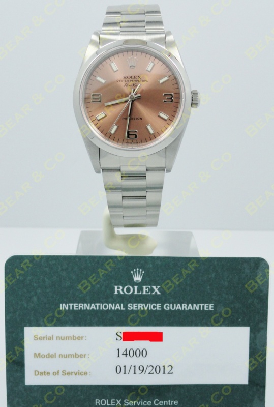 Rolex watch listing