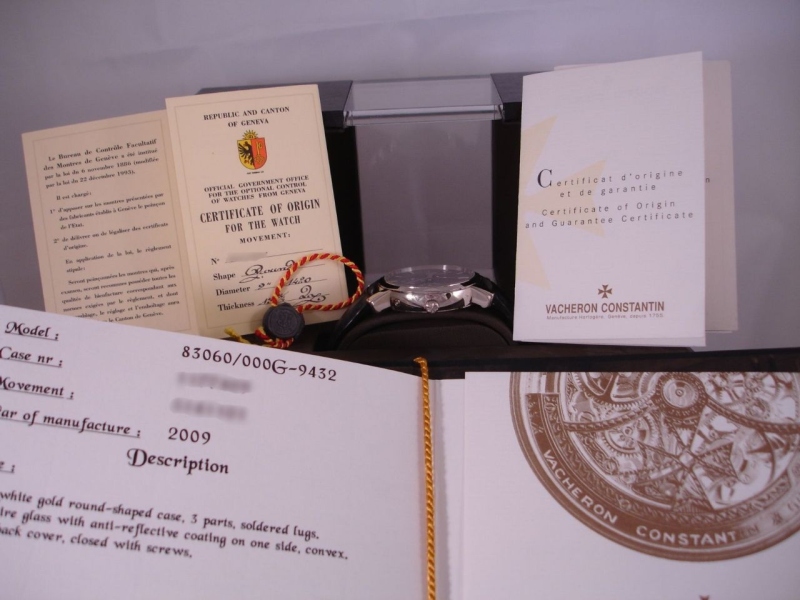 Vacheron Constantin watch listing