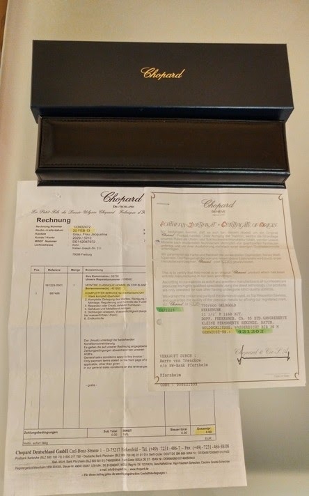 Chopard watch listing