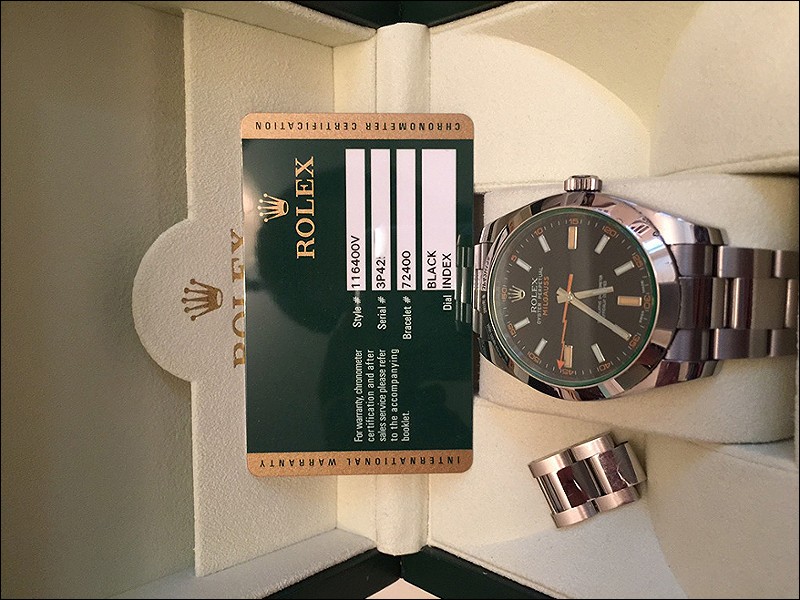 Rolex watch listing