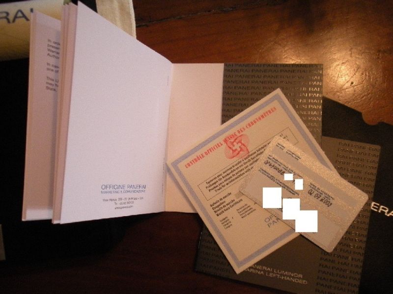 Panerai watch listing