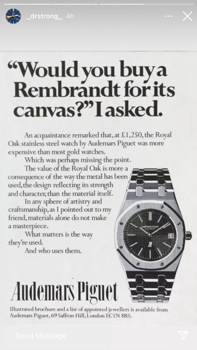 Audemars Piguet watch listing