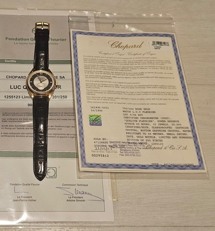 Chopard watch listing