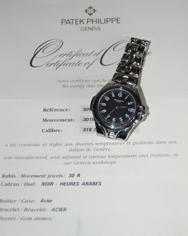 Patek Philippe watch listing