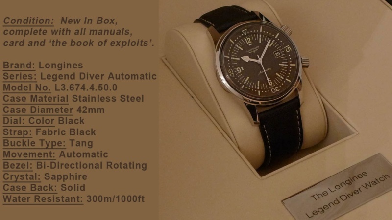 Longines watch listing