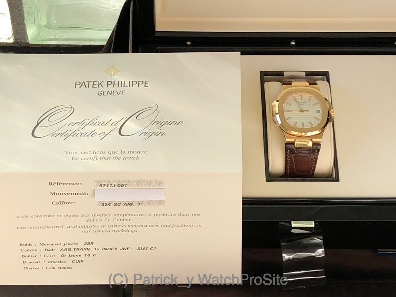 Patek Philippe watch listing