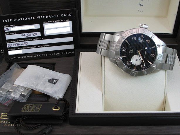 Zenith watch listing