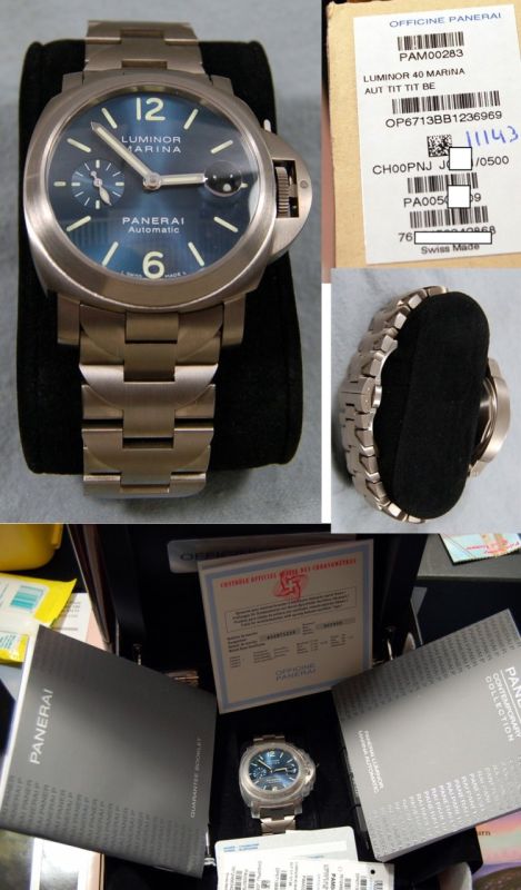 Panerai watch listing