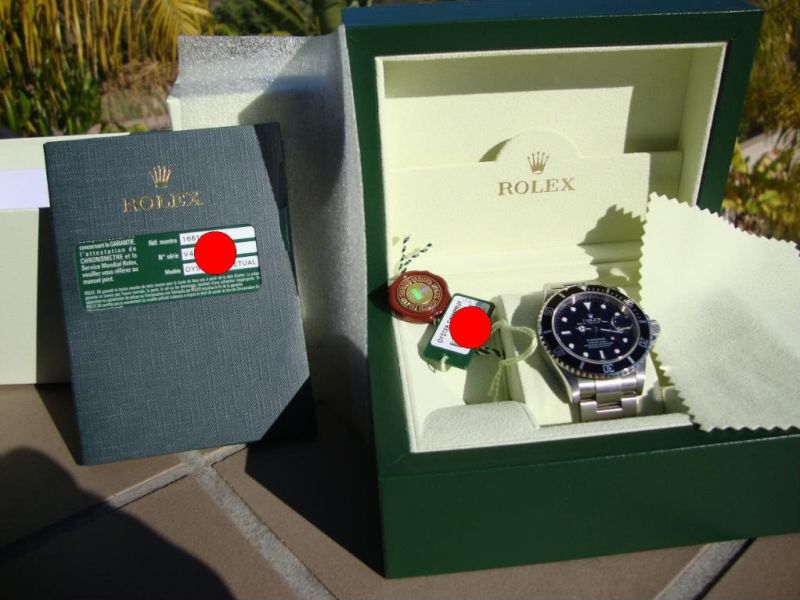 Rolex watch listing
