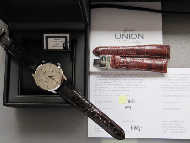 UNION Glashutte Bergter Lim Ed c30 Hand Wound watch listing