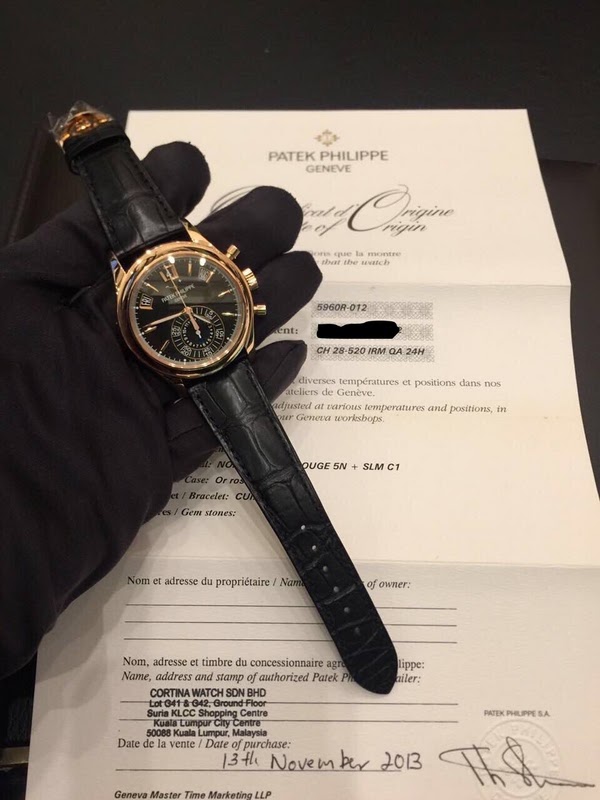 Patek Philippe watch listing