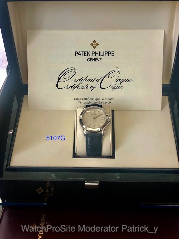 Patek Philippe watch listing