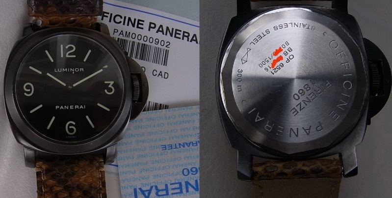 Panerai watch listing