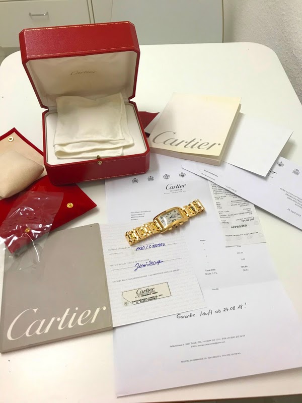 Cartier watch listing