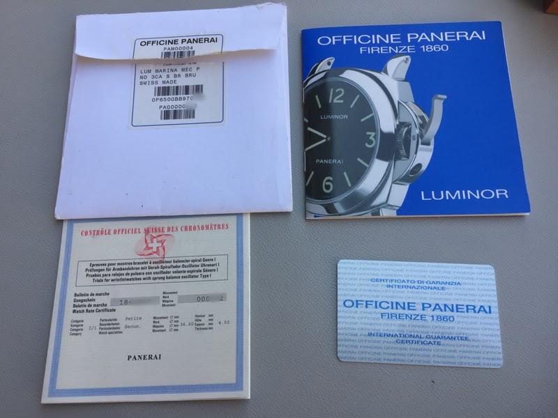 Panerai watch listing