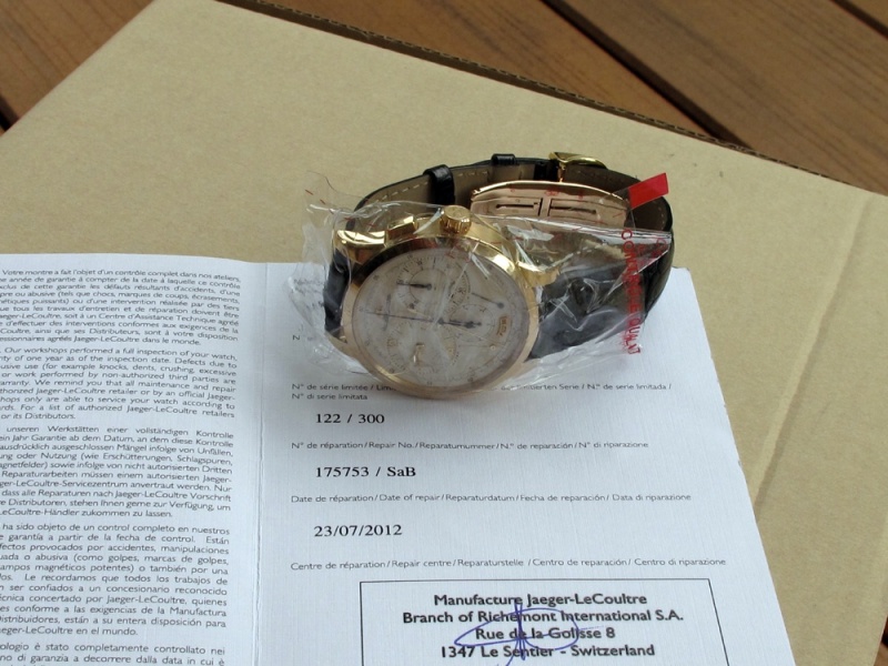 Jaeger LeCoultre watch listing