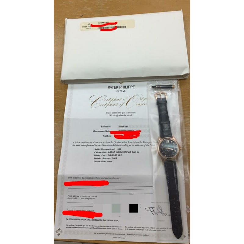 Patek Philippe watch listing