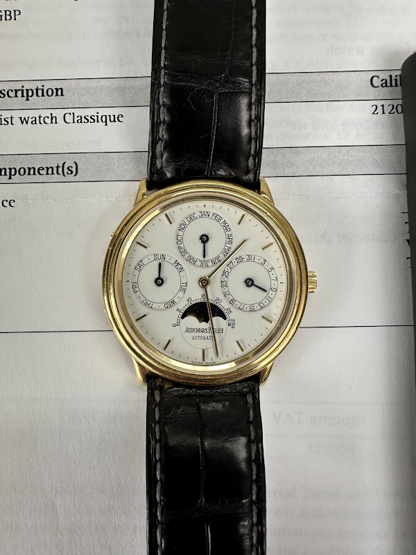 Audemars Piguet watch listing