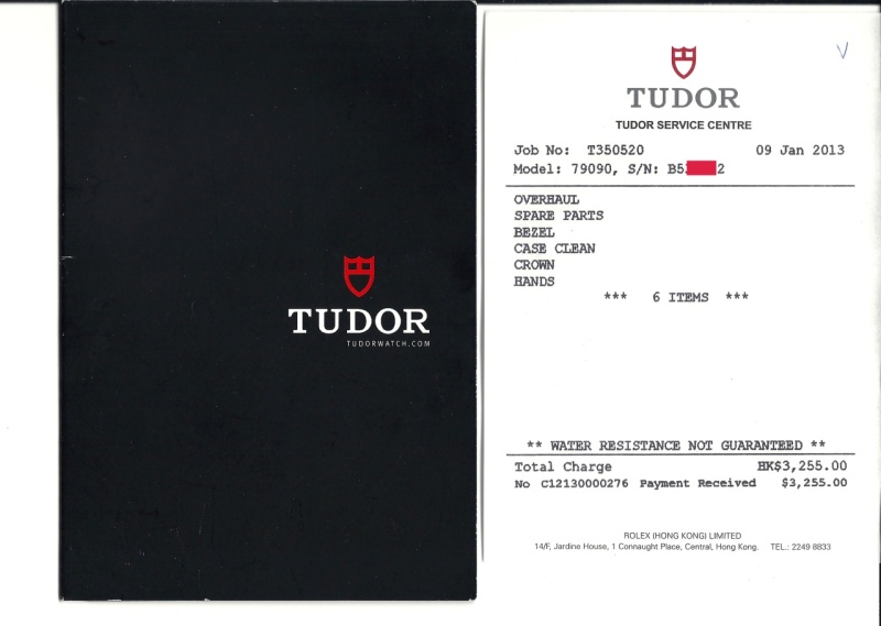 Tudor Submariner 79090 BLUE Serviced watch listing