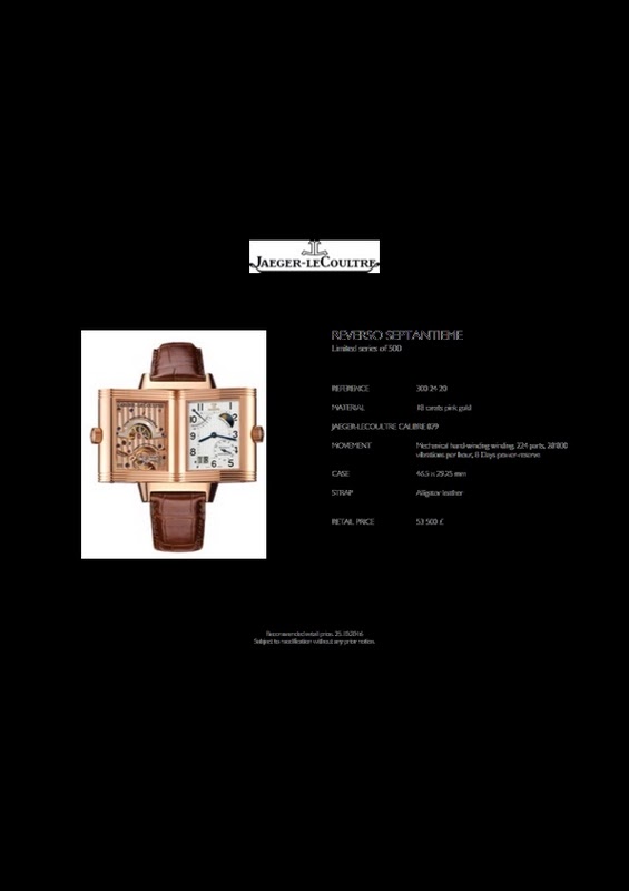 Jaeger LeCoultre watch listing