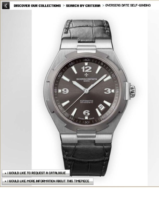 Vacheron Constantin watch listing