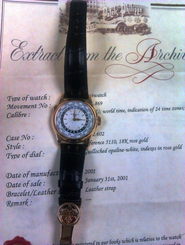 Patek Philippe watch listing