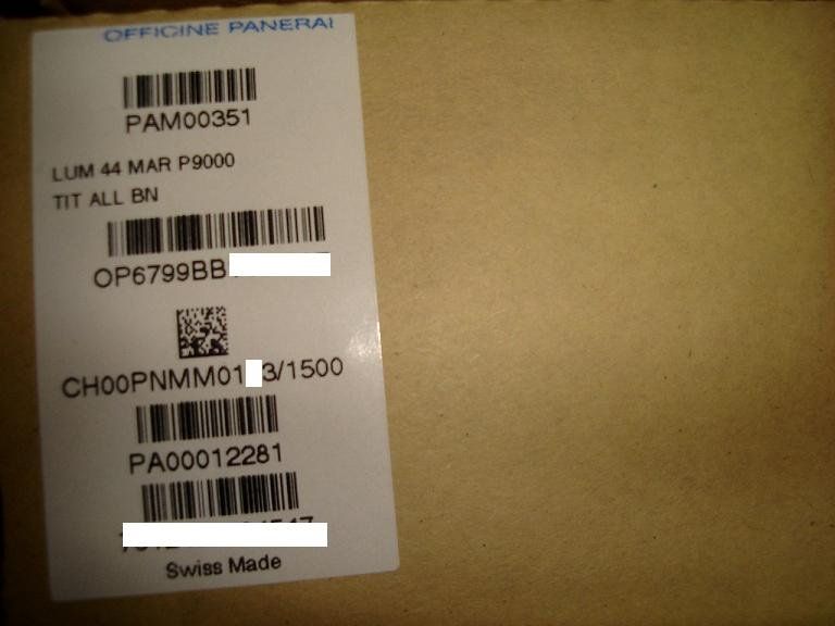 Panerai watch listing