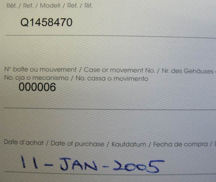 Jaeger LeCoultre watch listing