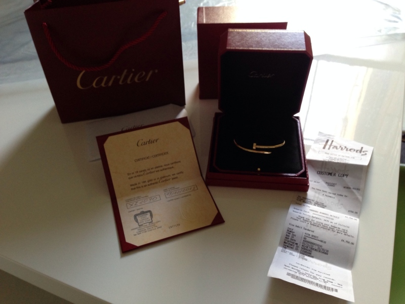 Cartier watch listing