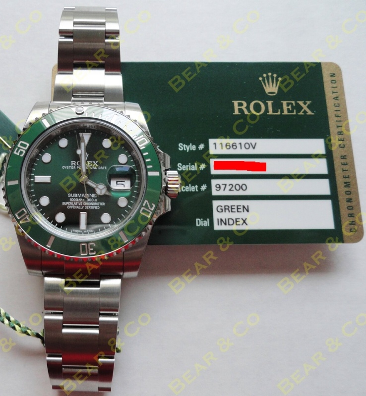 Rolex watch listing