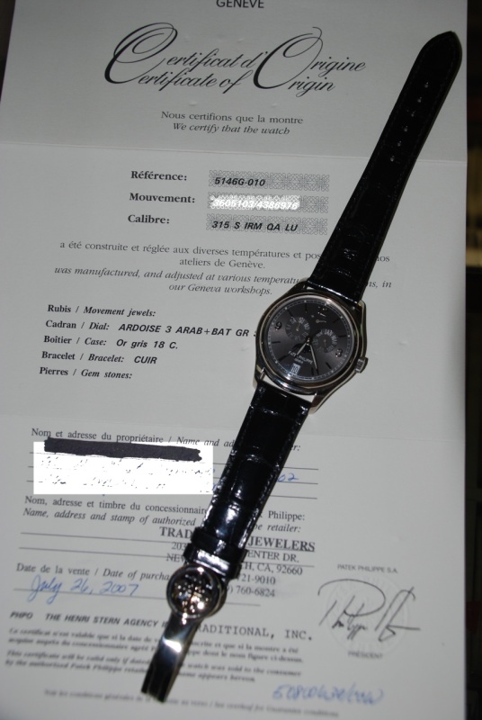 Patek Philippe watch listing
