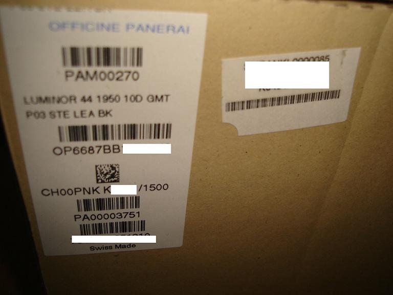 Panerai watch listing