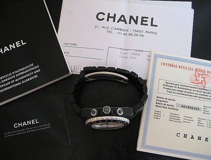 Chanel watch listing