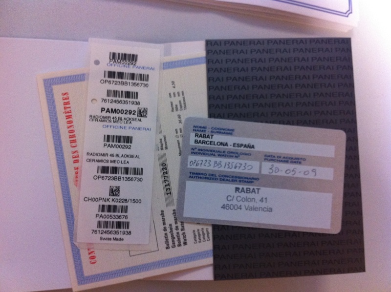 Panerai watch listing