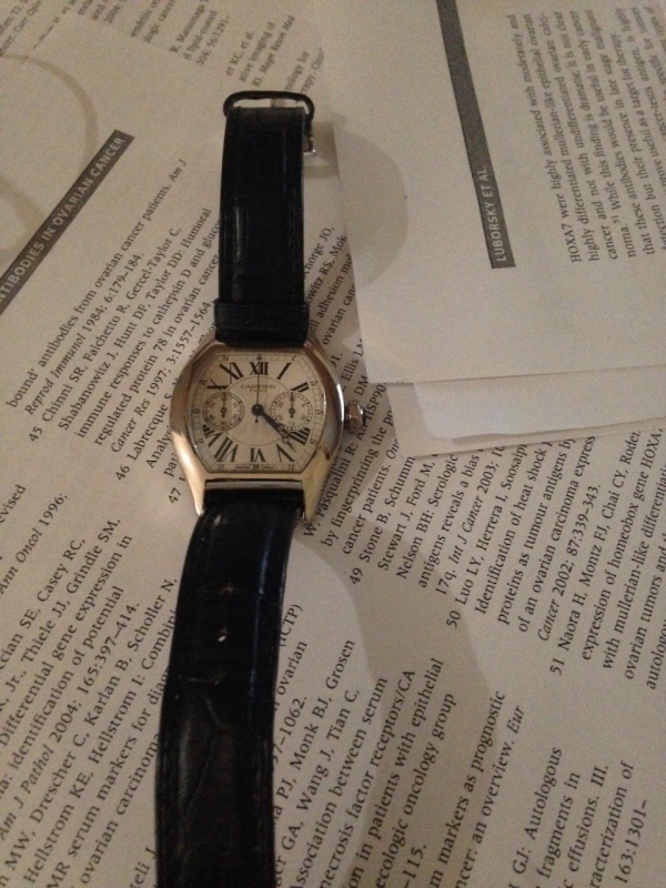 Cartier watch listing