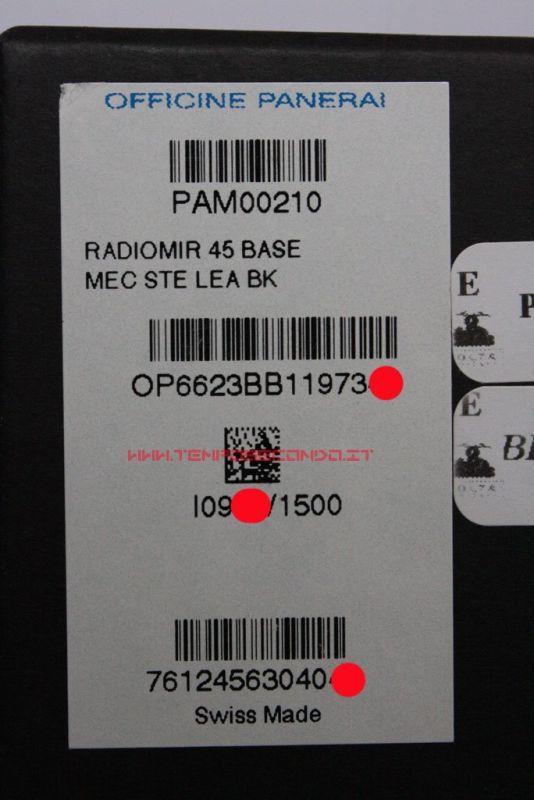 Panerai watch listing