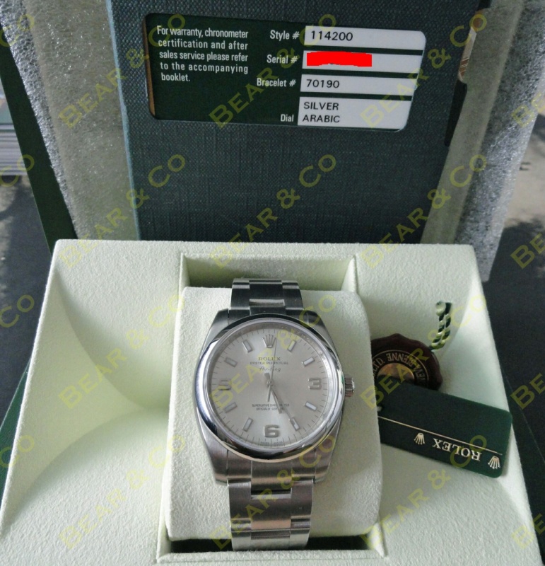 Rolex watch listing