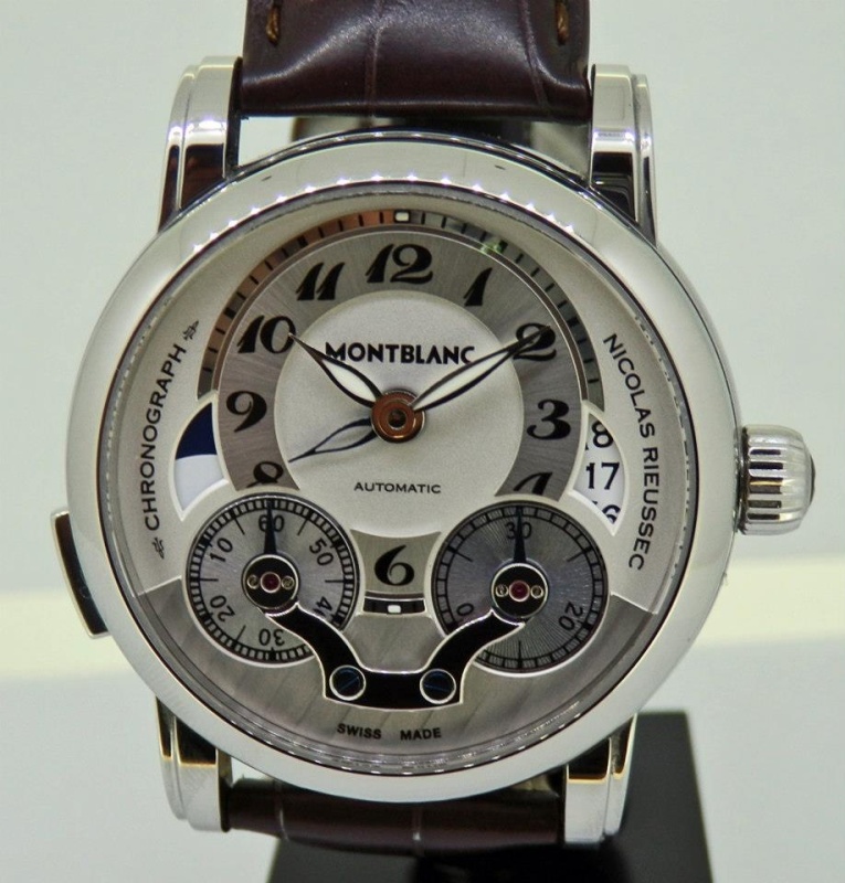 MONTBLANC Auto Nicolas Rieussec Chronograph complete set box and papers watch listing