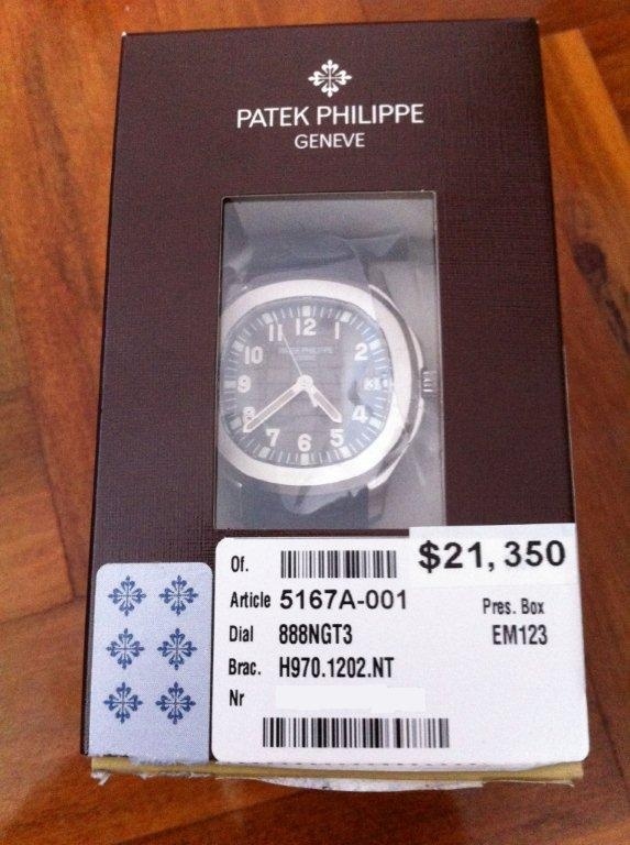 Patek Philippe watch listing
