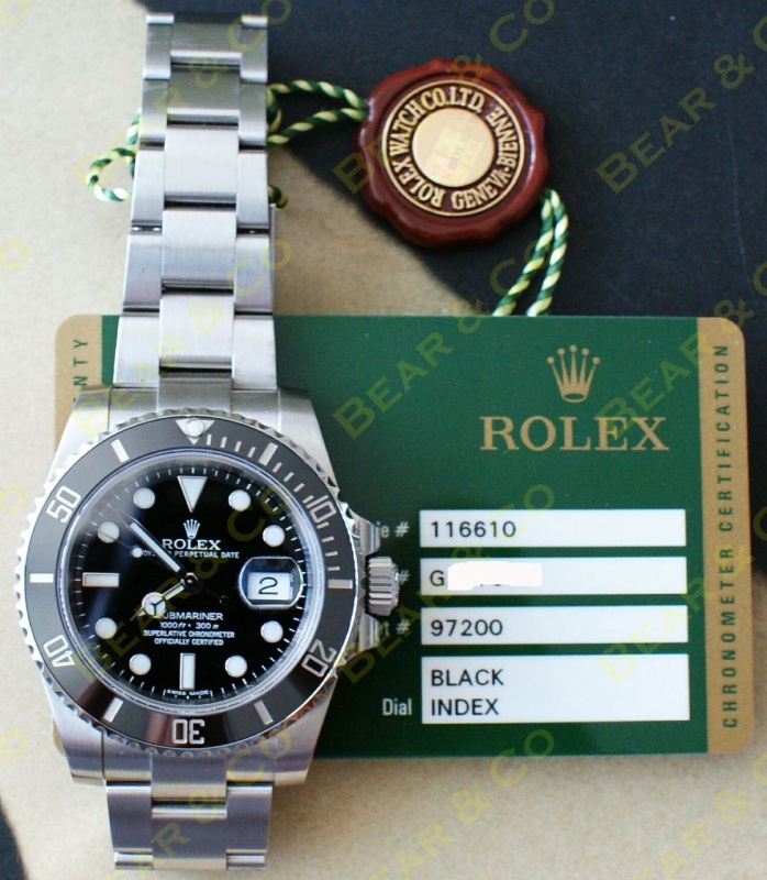 Rolex watch listing