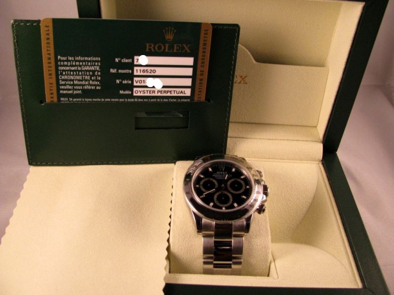 Rolex watch listing