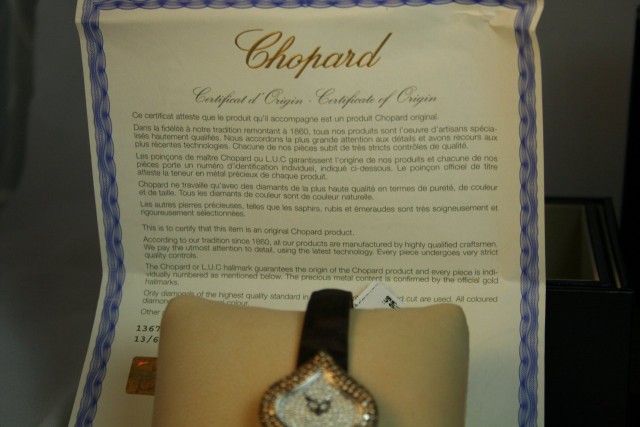 Chopard watch listing