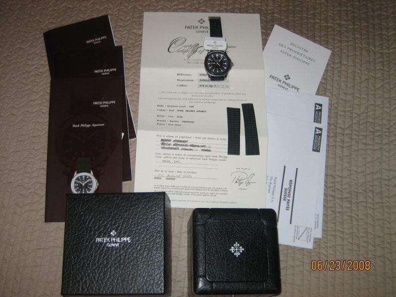 Patek Philippe watch listing