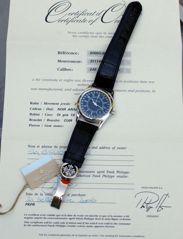 Patek Philippe watch listing