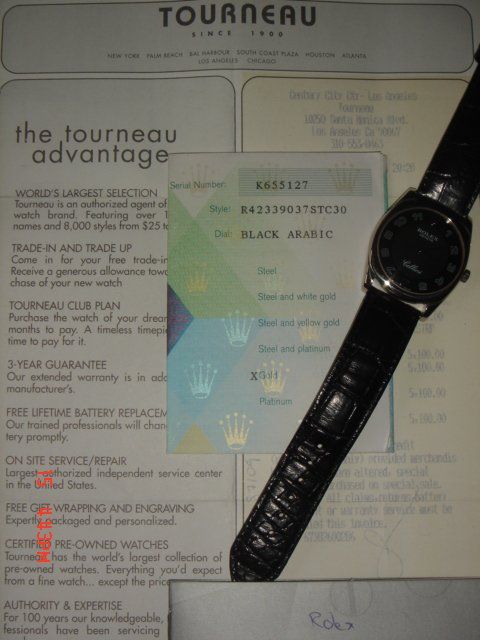 Rolex watch listing