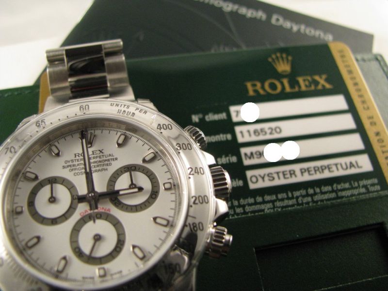 Rolex watch listing