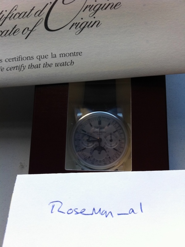 Patek Philippe watch listing